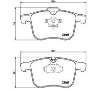 BREMBO Kit Pastiglie Freno a Disco Frontale per Opel Signum Vectra C Cc Saab