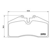 BREMBO Kit Pastiglie Freno a Disco Frontale per Porsche 911 Targa 3.6 Carrera