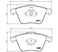 BREMBO Kit Pastiglie Freno a Disco Frontale per Volvo V40 Hatchback T5 T4 V50