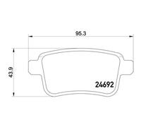 BREMBO Kit Pastiglie Freno a Disco Posteriore per Mercedes-Benz Citan Scatola