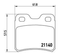BREMBO Kit Pastiglie Freno a Disco Posteriore per Opel Chris Un 2.0i Astra F