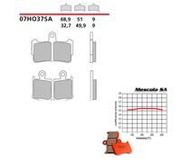 BREMBO KIT PASTIGLIE FRENO ANTERIORE PER HONDA 1200 VFR F ABS DAL 2010 AL 2016