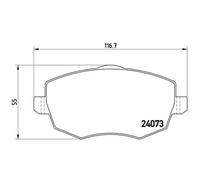 Brembo P 23 095 - Pastiglia Freno - Anteriore