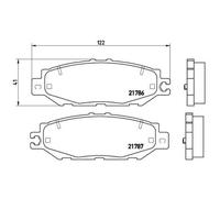 BREMBO Kit Pastiglie Freno Freni a Disco Adatto A per Lexus Ls 400