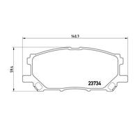 BREMBO Kit Pastiglie Freno Freni a Disco Adatto A per Lexus Rx 400h AWD 300