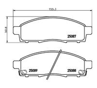 BREMBO Kit Pastiglie Freno Freni a Disco Adatto A per Nissan NV200 Evalia