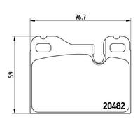 BREMBO Kit Pastiglie Freno Freni a Disco Adatto A per Porsche 944