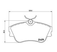 BREMBO Kit Pastiglie Freno Freni a Disco Anteriore per VW Transporter IV Bus 2.5