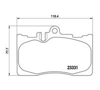 BREMBO Kit Pastiglie Freno Freni a Disco Frontale Adatto A per Lexus Ls 430