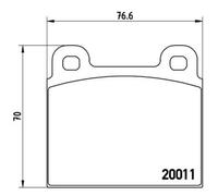 BREMBO Kit Pastiglie Freno Freni a Disco Frontale per Alfa Romeo Ragno 2000 Gt