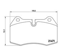 BREMBO Kit Pastiglie Freno Freni a Disco Frontale per BMW 7er 728i Il 735i 8er