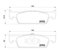 BREMBO Kit Pastiglie Freno Freni a Disco Frontale per Dacia Sandero II Logan