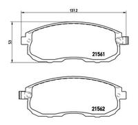 BREMBO Kit Pastiglie Freno Freni a Disco Frontale per Nissan Juke 1.6 1.2 Dig-T