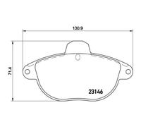 BREMBO P 61 055 Kit pastiglie freni