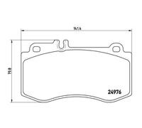 BREMBO Kit Pastiglie Freno Freni a Disco per Mercedes-Benz Modello T CLS