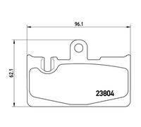 BREMBO Kit Pastiglie Freno Freni a Disco Posteriore Adatto A per Lexus Ls 430