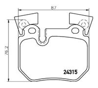 BREMBO Kit Pastiglie Freno Freni a Disco Posteriore per BMW 1er Coupé 123d 135i