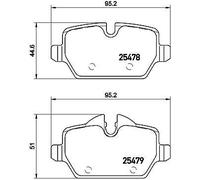BREMBO Kit pastiglie freno, Freno a disco P 06 080