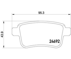 BREMBO Kit pastiglie freno, Freno a disco P 50 107