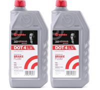 Brembo L 04 210 - Fluido Freni DOT 4 Low Viscosity (Confezione da 2)
