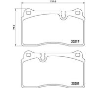 BREMBO P 02 002 Kit pastiglie freno, Freno a disco per ASTON MARTIN