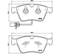 BREMBO P 05 003 Kit pastiglie freno, Freno a disco per BENTLEY