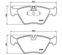 BREMBO P 06 022 Kit pastiglie freni per BMW 5 Limousine (E39) 5 Touring (E39)