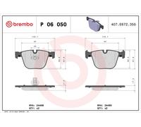 BREMBO P 06 050 Kit pastiglie freni