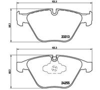 BREMBO P 06 055 Kit pastiglie freno, Freno a disco per BMW,BMW (BRILLIANCE),ZINO