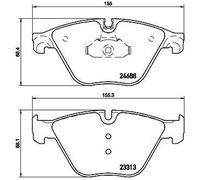 Set di pastiglie freno BREMBO P 06 074, anteriore