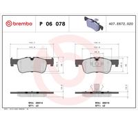 BREMBO P 06 078 Kit pastiglie freno, Freno a disco per BMW