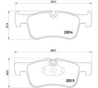 Set di pastiglie freno BREMBO P 06 078, anteriore
