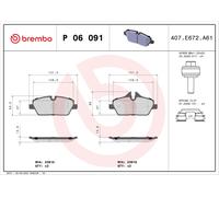 Brembo P 06 091 - Pastiglia Freno - Anteriore