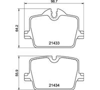 BREMBO Kit pastiglie freno, Freno a disco P06114