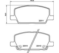 BREMBO P 07 012 Kit pastiglie freno, Freno a disco per BUICK,BUICK (SGM),CHEVROL