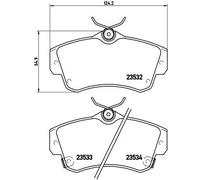 BREMBO P 11 012 Kit pastiglie freno, Freno a disco per CHRYSLER