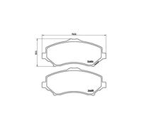 Set di pastiglie freno BREMBO P 11 025, anteriore