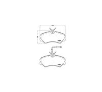 BREMBO P 23 023 Pastiglie freno anteriore per Ducato J5 C25 Express