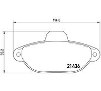 BREMBO P 23 060 Kit pastiglie freno, Freno a disco per FIAT,LANCIA,ZASTAVA