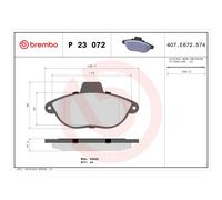 KIT PASTIGLIE FRENO ANT BREMBO FIAT SCUDO 2.0 JTD 16V 80KW 99>06 P23072