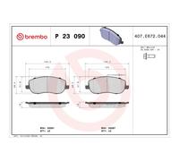 Set di pastiglie freno BREMBO P 23 090, anteriore