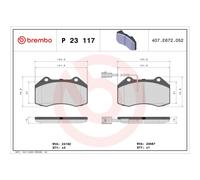BREMBO P 23 117 Pastiglie freno anteriore per Alfa MiTo
