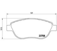 BREMBO P 23 119 Kit pastiglie freno, Freno a disco per CITROËN,CITROËN (DF-PSA),