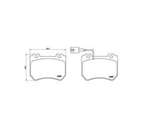 SERIE PASTIGLIE PATTINI FRENO BREMBO ANT FOR ALFA ROMEO 159 20 JTDM