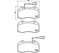BREMBO P 23 139 Kit pastiglie freno per ABARTH 500 / 595 / 695, 500C / 595C / 69