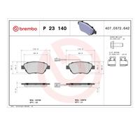 Brembo P 23 140 - Pastiglia Freno - Anteriore