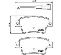 BREMBO Kit pastiglie freno, Freno a disco per FIAT ABARTH P 23 142