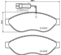 Kit Pastiglie Freni Posteriori Valeo Per Fiat Ducato 250 2.0 2.2 2.3 D dal 2006