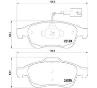 Set di pastiglie freno BREMBO Xtra P 23 148X, fronte