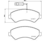 BREMBO P 23 161 Kit pastiglie freni Anteriore per OPEL Movano C Kastenwagen (U9)